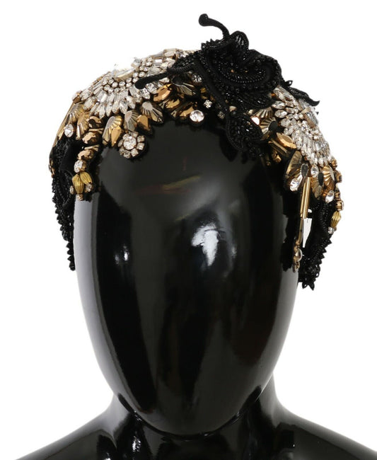 Dolce & Gabbana White Gold Crystal Studded Diadem Headband