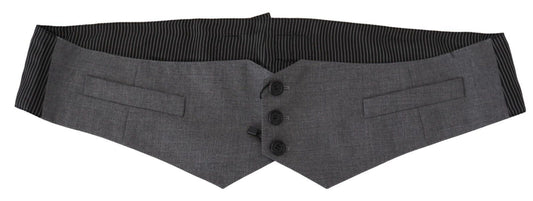 Dior Black Stripes Button Men Waist Cintura Cummerbund